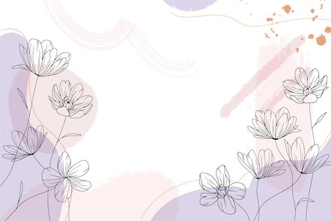 Floral line art flat design background | Free Vector #Freepik #freevector #colorful-pattern #flat-background #flat-pattern #colorful-design Wallpaper Imac, Background For Powerpoint Presentation, Floral Line Art, Powerpoint Slide Designs, Floral Cards Design, Presentation Backgrounds, Paper Background Design, Computer Wallpaper Desktop Wallpapers, Line Art Vector