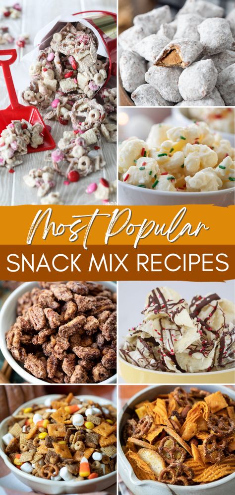 Making homemade snack mix recipes is so easy and fun! Whether you’re looking for savory or sweet recipes, there is something for everyone to snack on. Here at Inspired by Charm, I love to share my favorite snack mixes with you. From sweet and salty recipes to spicy and crunchy, each one of these recipes is sure to become a household favorite. Trail Mix Recipes Easy, Sweet And Salty Party Mix Recipe, Sweet Party Mix Snacks, Sweet And Salty Mix, Birthday Snack Mix Recipes, Easy Snack Mixes, Sweet And Salty Mix Recipes, Fun Snack Mix Ideas, Salty Snack Recipes Homemade