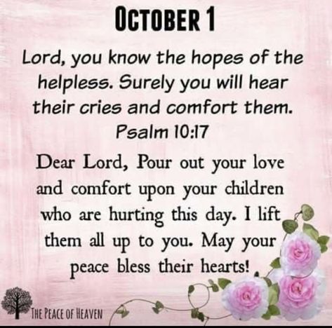 1 October Quotes, October 1st Quote, Psalm 10, October Quotes, Prayer For Love, 1 October, Daily Blessings, Daily Wisdom, Christian Quotes Prayer