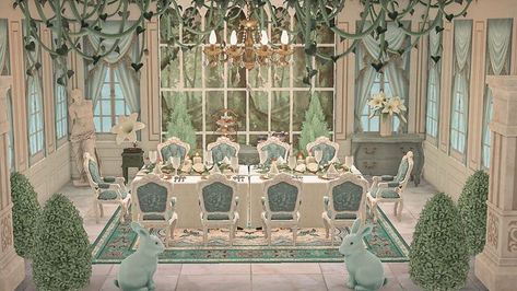 Acnh Fairytale House, Acnh Castle House, Acnh Castle Designs, Acnh Regency, Elegantcore Animal Crossing, Castle House Interior, Acnh Elegantcore, Acnh Elegant, Acnh Interior