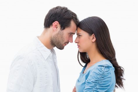 Couple Staring At Each Other, Angry Couple, Side Profile Woman, Staring At Each Other, Wolf Sitting, Angry Cartoon, Cartoon Wolf, Shocked Face, Puppy Portraits