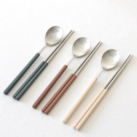 Shop Collections by SEJUNGCCR from South Korea at Sift & Pick Korean Kitchen Tools, Warm Cozy Kitchen, Kitchen Spoons, Korean Kitchen, Aesthetic Kitchen, Kitchen Cutlery, Pretty Drinks, Unique Tables, Cozy Kitchen