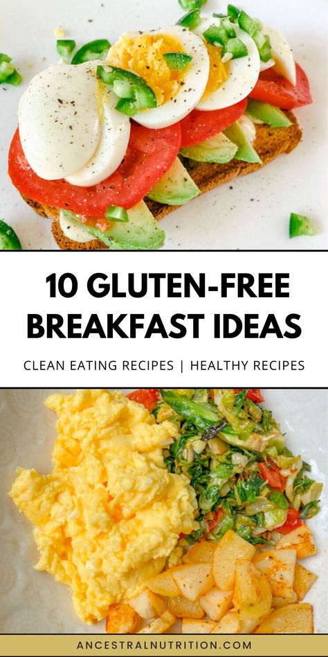 Get inspired with 10 gluten-free breakfast recipes perfect for clean eating! These ideas offer nutritious ingredients like omega-3-rich eggs, avocado toast, and high-fiber gluten-free bread. Each meal brings filling protein, healthy fats, and antioxidant-packed options that are quick, lactose-free, and easy for on-the-go mornings. Try these satisfying, delicious breakfasts and start each day energized! Save this list for your breakfast inspiration! Gluten Free Dairy Free Recipes Breakfast Clean Eating, Breakfast For Dinner Gluten Free, How To Start Gluten Free Diet, Lactose Free Brunch Recipes, Non Gluten Breakfast Ideas, Gluten Free Breakfast Bowls, Gluten Free Protein Breakfast Ideas, Df Gf Breakfast, Wildfit Breakfast