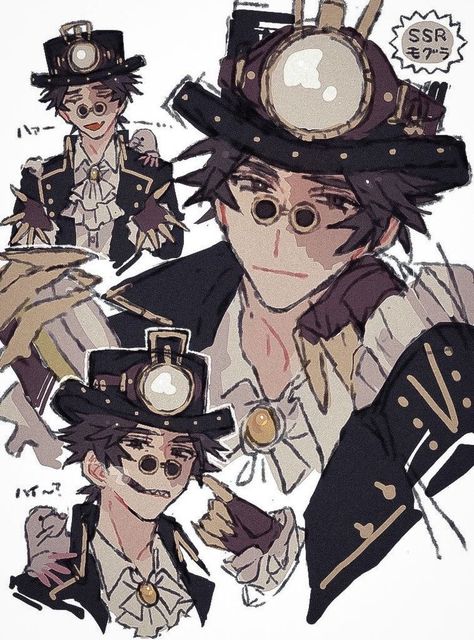 Character Art Design Ideas, Magician Character Design, Steampunk Character Design, Norton Campbell, Steampunk Aesthetic, Identity V, Steampunk Design, Identity Art, Steampunk Art