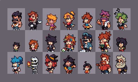 Nick M. on Twitter: "Some little #pixelart people https://t.co/gGpL2VJwmi" / Twitter Art Cube, Pokemon Sprites, Piskel Art, 8 Bit Art, Art Twitter, Pixel Characters, Pixel Art Tutorial, Arte 8 Bits, Cool Pixel Art