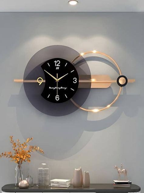 Wall Clock For Bedroom, Clock For Bedroom, Contemporary Wall Clock, Bedroom Wall Clock, Art House, Vintage Clock, Contemporary Wall, Stylish Home, Abstract Shapes