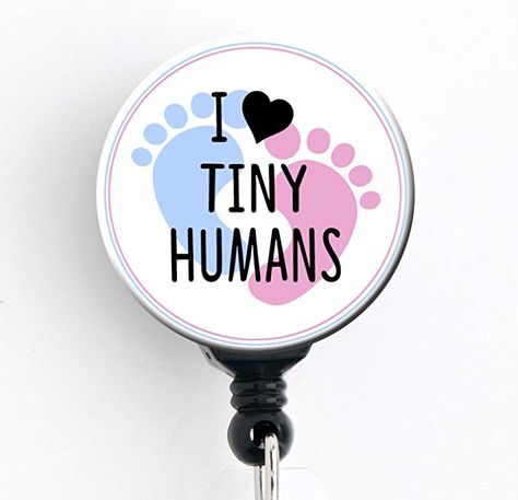 Amazon.com : Retractable Badge Reel - I Love Tiny Humans - Badge Holder OB Nurse Pediatric NICU : Office Products Midwife Badge Reel, Labor And Delivery Nurse Badge Reel, Ob Nurse Badge Reel, Customizable Novelty Black Badge Reel, Ob Nursing, Personalized Pink Novelty Badge Reel, Box Braids Hairstyles For Black Women, Braided Hairstyles For Black Women, Tiny Humans