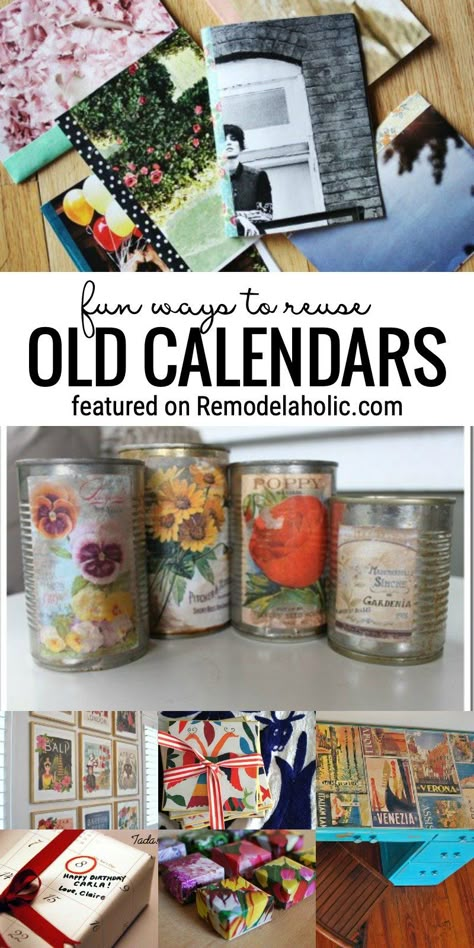 11 Ways to Reuse Old Calendars Diy Pet Crafts To Sell, Old Calendar Crafts, Repurpose Handkerchiefs, Quick Paper Crafts, Paper Arts And Crafts, Recycled Magazine Crafts, Old Calendar, Diy Recycled Projects, Creative Diy Projects