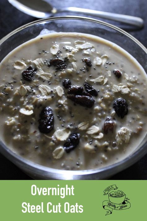 At Home Easy Recipes, Overnight Steel Cut Oats, Oats With Chia Seeds, Steel Cut Oats Overnight, Rich Breakfast, Overnight Recipes, Iron Vitamin, Steel Cut Oats, Nutrition Health