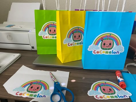 Cocomelon Theme Return Gifts, Cocomelon Goody Bags, Coco Melon Goodie Bags, Cocomelon Return Gift Ideas, Cocomelon Goodie Bag Ideas, Cocomelon Party Favor Ideas, Cocomelon Candy Bags, Coco Melon Party Ideas, Cocomelon Party Bags