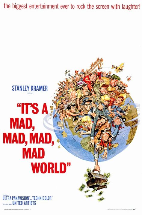 It's a Mad Mad Mad Mad World 11x17 Movie Poster (1970) – etriggerz.com Terry Thomas, Spencer Tracy, Jack Davis, Peter Falk, Milton Berle, The Criterion Collection, Buster Keaton, Best Movie Posters, Old Movie