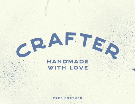 Crafter - Free Vintage Font by 1871 Project Royalty Free Fonts, Font Love, Farmhouse Font, Futuristic Fonts, Vintage Font, Best Free Fonts, Handmade Font, Free Textures, Retro Font