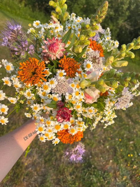 Wildflowers Aesthetic Bouquet, Fresh Picked Flowers, Picked Flowers Bouquet, Flower Bouquet Wildflowers, Simple Wildflower Bouquet, Dainty Flower Bouquet, Buttercup Bouquet, Wild Flowers Bouquet, Bouquet Wildflower