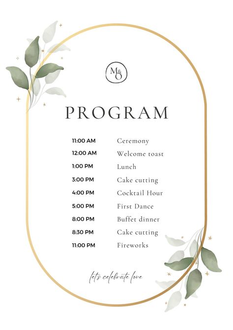 Wedding Planner Aesthetic, Lineup Design, Program Flow, Beach Wedding Programs, Printable Wedding Program Template, Printable Wedding Programs, Life Planning, Aesthetic Wedding, Free Wedding Printables