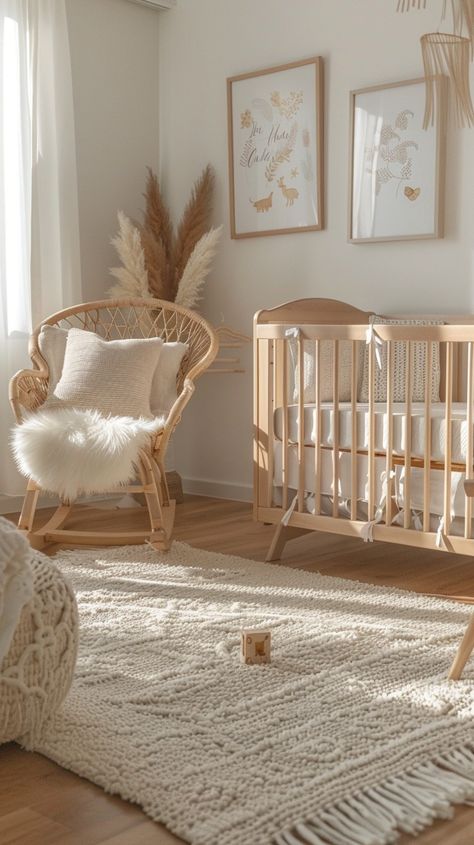 Cozy #NurseryRoom: A serene, well-lit #nursery with a comfortable rocking chair, stylish crib, and #elegant decor creating a #peaceful environment. #nursery #room #decor #cozy #elegant #aiart #aiphoto #stockcake ⬇️ Download and 📝 Prompt 👉 https://stockcake.com/i/cozy-nursery-room_849786_587525 Boho Chic Room, Beige Nursery, Boho Baby Nursery, Cozy Baby Room, Boho Baby Room, Nursing Room, Room Decor Cozy, Chic Room, Baby Room Neutral