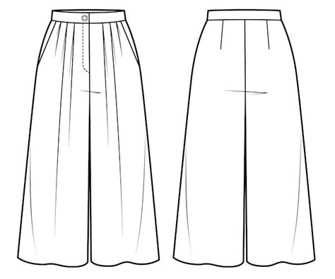 Premium Vector | Fashion technical drawing of aline skirt with pleat Skirt Technical Drawing, Fashion Technical Drawing, Plazo Pants, Pants Drawing, Flat Drawings, Design Sketchbook, Technical Drawings, Fashion Design Sketchbook, Flat Sketches