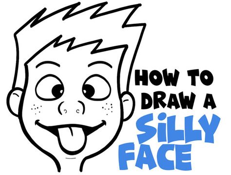 Facial Expressions and Silly Cartoon Faces Reference Sheet - How to Draw Step by Step Drawing Tutorials How To Draw Snow, Silly Cartoon, Draw Step By Step, How To Draw Steps, Flower Drawing Tutorials, Cartoon Face, Drawing Tutorials For Beginners, Easy Lessons, Drawing People Faces