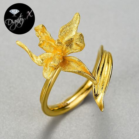 Luxury Unusual Elegant Iris Flower Leaves Adjustable Rings 2021 Trend Engagement Jewelry by DignityX® | Premium Elegant Shine ~ Nature Inspired Jewelry * Free Global Shipping ~ Conditions Apply #dignityx #handmade #natureinspiredjewelry #handmadejewelry #floraljewelry #royaljewellery #gemjewelry #gemstonejewelry #jewelry #premiumcollection #earnings #earstud #necklace #bracelet #ring #pendant ... Iris Ring, Lily Ring, Bijoux Art Nouveau, Branch Earrings, Motifs Perler, Iris Flower, Romantic Jewellery, Iris Flowers, Unique Handmade Jewelry