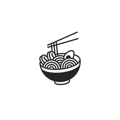 Noodle Bowl Drawing, Bowl Of Noodles Tattoo, Gyoza Tattoo, Ramen Tattoo Simple, Japanese Tattoo Art Simple, Ramen Bowl Tattoo, Pho Tattoo, Noodle Tattoo, Noodles Logo