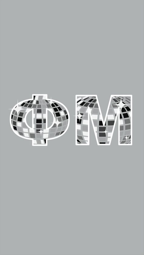 Phi Mu Tshirts, Phi Mu Wallpaper, Phi Mu Aesthetic, Disco Sorority Theme, Phi Mu Graphic, Gphi Graphics, Sorority Merch Ideas, Sorority Shirts Letters, Sorority Recruitment Themes