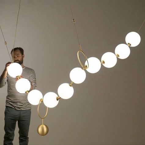 @roomonline shared a photo on Instagram: “The only pearls you should be clutching are the ones from this ^ ^ ^ drop-dead gorgeous light by @laroseguyon. Inspired by the pearls of…” • Sep 23, 2020 at 12:30pm UTC Diy Lustre, Room Hanging Lights, Diy Staircase, Creative Necklace, Pearl Chandelier, Pendant Light Styles, Style Loft, String Of Pearls, Necklace Design