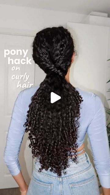 Lana Olivia on Instagram: "QUICK ponytail hack! ✨ What do you think? Curly or Straight?  Original video by @poppy_hairstyles   #curlyhair #curlyhairstyles #curls #hotd #hairstyletutorial #reels #explore #hairstyle #3bhair #longcurlyhair" Curly Hairstyles Ponytail, Curly Hair Over 50, Hair Over 50, Hairstyles Ponytail, Hoco Hair Ideas Short, Hoco Hair Ideas Half Up, Hairstyles Hoco, Curly Hair Tutorial, Quince Hairstyles