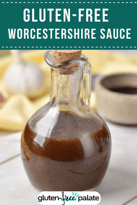 This gluten-free Worcestershire sauce is everything you hoped for and more. It has the distinct sweet, tangy, and spicy flavor you know, and it is so easy to make at home. Worcestershire Sauce Substitute, Gluten Free Worcestershire Sauce, Worcestershire Sauce Recipes, Gluten Free Meatloaf, Gluten Free Gravy, Gluten Free Sauces, Basting Sauce, Bearnaise Sauce, Gluten Free Living