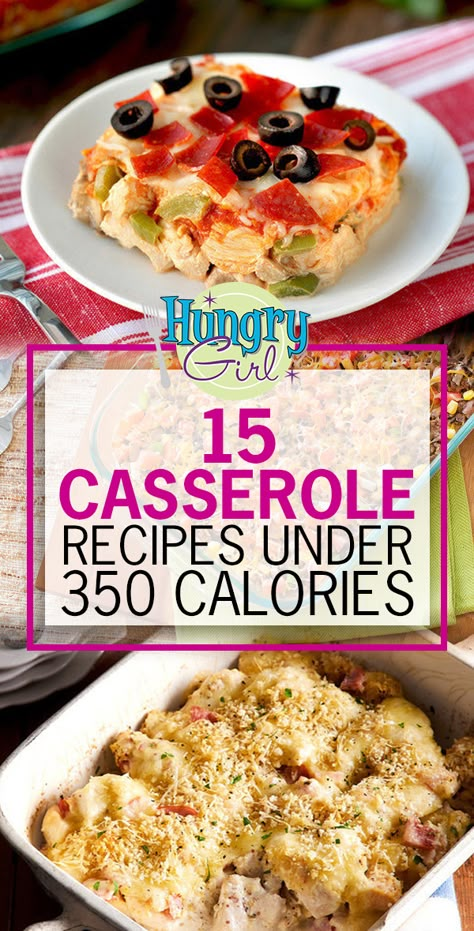 Healthy Casserole Recipes: Chicken, Mexican, Meatball & More | Hungry Girl Healthy Low Calorie Casserole Recipes, Lunch Casserole Recipes Healthy, Healthy Casserole Dinners, Low Carb Weight Watchers Recipes, Noom Recipes Dinner Green, Hungry Happens Recipes, Hungry Girl Recipes Dinner, Reduced Calorie Recipes, Easy Low Calorie Meals