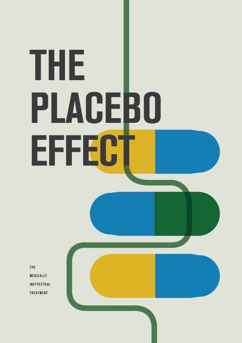 Placebo Effect Psychology, Pharma Graphic Design, Placebo Effect, Medicine Illustration, Health Ads, Art Cube, Curious Facts, Cover Inspiration, Healthcare Design