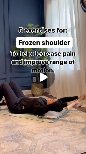 RehabWellnessPT on Instagram: "Read caption for important details👇🏻  If you have frozen shoulder or any other shoulder injury, because of which you are suffering from pain and difficulty with shoulder movements, like reaching overhead and behind back, then these exercises will help you decrease the pain, improve your range of motion, and prevent further shoulder stiffness  In the video, I am using a wooden dowel, but you can use anything you can find at home like an umbrella or broomstick to do these exercises.  Do each exercises in a comfortable range without causing too much increase in your pain, but at the same time you should feel some stretch at the end of range. Hold the end position for 5 to 10 seconds to help the tissues relax and stretch out. Do one to two sets of 10 repetition Shoulder Stiffness Stretching Exercises, Shoulder Stretches For Pain, Frozen Shoulder Pain, Shoulder Stiffness, Frozen Shoulder Exercises, Shoulder Range Of Motion, Shoulder Stretches, Shoulder Injury, Read Caption