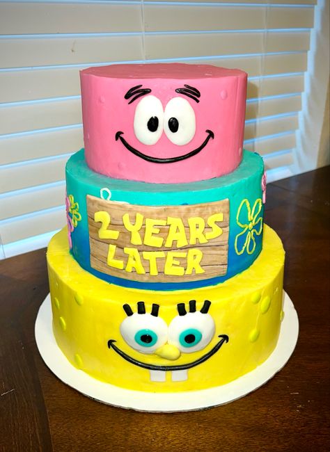 Spongebob 3rd Birthday Cake, Spongebob 2nd Birthday Cake, Spongebob 4th Birthday Party, Spongebob 3rd Birthday Party Ideas, Girls Spongebob Birthday Party, Spongebob 5th Birthday Party, Spongebob 2nd Birthday Party, Spongebob Cake Ideas For Boys, Spongebob Birthday Cake Ideas