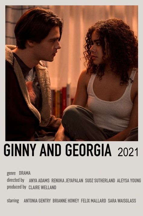 Ginny And Marcus Season 2, Ginny And Marcus, Album Cover Wall Decor, Ginny And Georgia, Taylor Holder, Girly Movies, Film Posters Minimalist, Great Movies To Watch, Polaroid Poster