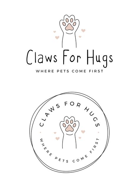 Pet Grooming Logo, Pet Shop Logo Design, Creative Book Cover Designs, Logo Cat, Pet Shop Logo, Shop Name Ideas, Paw Logo, Creative Book Covers, Pet Logo