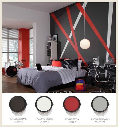 Top 30 Teenage Bedroom Ideas Rock N Roll Bedroom, Teenager Bedroom Boy, Teenage Boy Room, Teen Boy Bedroom, Bedroom Red, Teenage Bedroom, Trendy Bedroom, Gray Bedroom, Boys Bedrooms