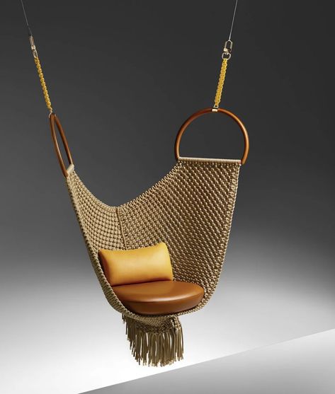 Bring your yard to life this summer with these inspirational furniture designs! - Yanko Design Material Exploration, Outdoor Hammock Chair, Hanging Beds, Patricia Urquiola, Old Chairs, Swing Chair, Hammock Chair, Yanko Design, Butterfly Chair