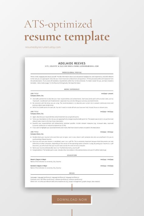 Ats Cv Template, Word Template Design Layout, Ats Resume Template, Corporate Resume, Finance Resume, Modern Cv Design, Resume Inspiration, Ats Cv, Resume Design Inspiration