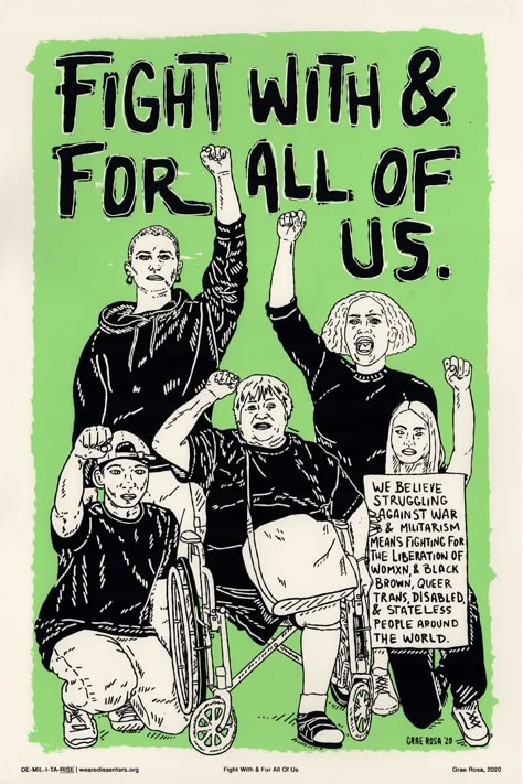 Justseeds | Fight With & For All of Us Jester Quotes, Protest Illustration, Social Justice Poster, People Power Revolution, No Retreat No Surrender, Justice Poster, Cripple Punk, Revolutionary Art, Art Activism