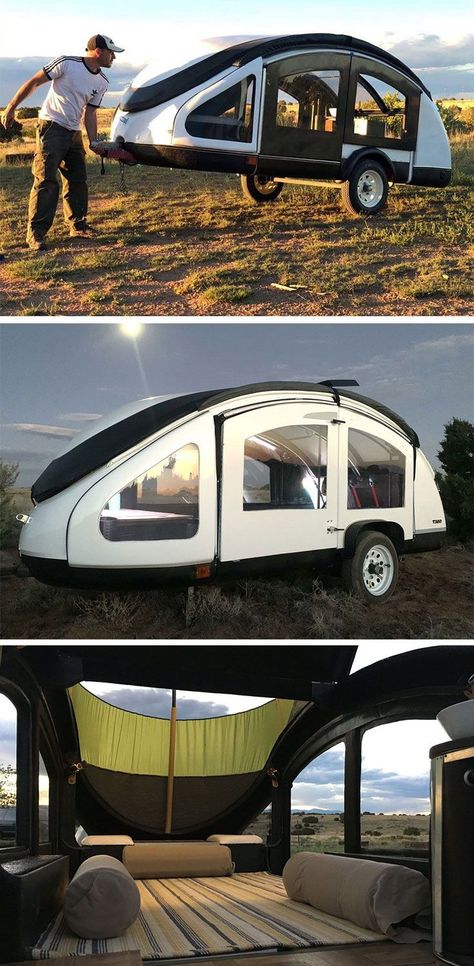 Teardrop Trailer Camping, Small Camper Trailers, Teardrop Camping, Rv Mods, Diy Camper Trailer, Camping Trailers, Tiny Camper, Tent Campers, Small Campers