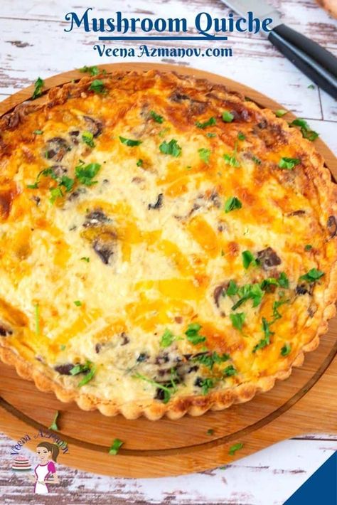 Quiche Crust, Homemade Quiche, Cheese Quiche Recipe, Onion Quiche, Bbq Party Food, Savoury Bakes, Mushroom Quiche, Vegetable Quiche, Quiche Recipes Easy