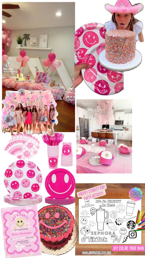 This collage shows some pictures and ideas to make the perfect preppy party B Day Party Ideas, B Day Ideas, Preppy Birthday Party, Preppy Birthday, Day Party Ideas, Preppy Party, Preppy Girls, Sleepover Things To Do, Preppy Girl