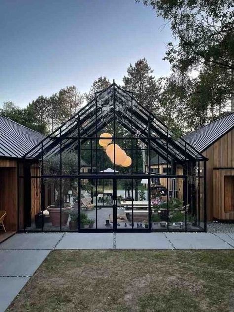 Glass Building, Backyard Greenhouse, House Extensions, Dream House Exterior, Glass House, Barn House, Modern House Exterior, Dream Home Design, Container House