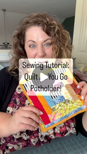 Chelsea Swindle on Instagram: "I taught you quilt as you go a few days ago and now it’s time to turn that beautiful square of quilting into a project!  This adorable little potholder takes no time to make, and will cheer up your kitchen in a flash! Make sure you use the materials I direct you to in the video to ensure that you do not burn your hands!   Insul-Fleece Link: https://amzn.to/4dn9YVC  #quiltasyougo #potholder #sewingismyhobby #learntosew #sewingdiy #hobbies #diy #crafty #homesteading #rainbow #sewingtutorial #craftingtutorial" Diy Quilted Potholders, Quilt As You Go Hot Pads, Quilt As You Go Potholder Tutorial, Quilted Pot Holders Patterns Free, Potholders To Sew, Potholders To Sew Free Pattern, Pot Holders Diy, Quilted Potholder Tutorial, Potholder Patterns Free