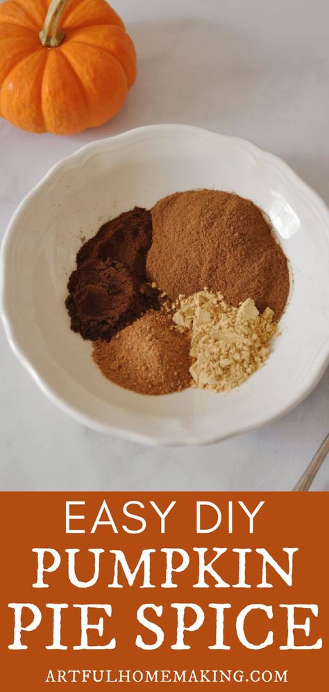 You can make homemade pumpkin pie spice mix with only a few simple ingredients. This spice mix is perfect for fall baking and even fall drinks. Homemade Pumpkin Pie Spice, Pumpkin Pie Spice Recipe, Pie Spice Recipe, Pumpkin Pie Spice Mix, Pumpkin Spice Recipe, Homemade Pumpkin Spice, Pumpkin Pie Mix, Spice Mix Recipes, Easy Pumpkin Pie