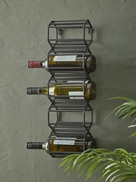 Wine Rack Metal, Wall Wine Rack, Kitchen Wine Rack, Metal Wine Rack, Wall Mounted Wine Rack, Wine Rack Wall, Honeycomb Design, Metal Projects, Wine Storage