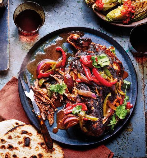 Barbecue slow-cooked lamb shoulder recipe | Sainsbury`s Magazine Slow Cooked Shoulder Of Lamb, Slow Cooked Lamb Shoulder In Slow Cooker, Slow Cooker Lamb Curry Recipes, Slow Roast Lamb Shoulder, Bbq Lamb Shoulder, Pulled Lamb, Bbq Lamb, Lamb Shoulder, Slow Cooked Lamb