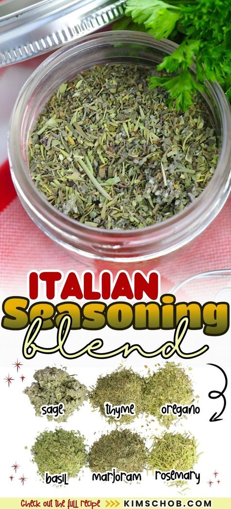 Craft restaurant-quality Italian dishes right at home with this Easy Italian Herb Seasoning Blend! This versatile blend is bursting with the fragrant aromas and flavors of the Mediterranean. Made with a combination of classic Italian herbs like oregano, basil, and thyme, this seasoning adds depth and complexity to any recipe. Simply sprinkle it on pasta dishes, pizzas, roasted vegetables, or grilled meats for an instant taste of Italy. Italian Herbs, Italian Herb Blend Recipe, Authentic Italian Seasoning Recipe, Italian Seasoning Blend Recipe, How To Make Your Own Italian Seasoning, Make Italian Seasoning, Diy Italian Seasoning Blend, Italian Herb Seasoning Recipe, Oregano Recipes