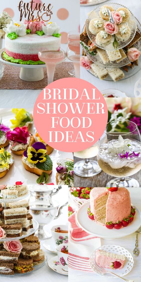 Brunch Ideas Drinks, Bridal Shower Sandwiches, Bridal Shower Food Ideas, Wedding Shower Food, Shower Appetizers, Shower Food Ideas, Party Food Bar, Bridal Shower Luncheon, Bridal Shower Menu