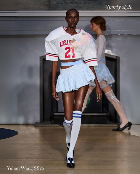 From double denim to puff skirts, these are the most notable emerging trends so far for SS25… Overall, we have noticed that designers seem to be honing in more on the wearability aspect of fashion this season, as opposed to showcasing outlandish over-the-top garments only seen on runways 👀 Tap the link in our bio to get ahead of the curve in time for SS25 next year 📆 ✍️: @chlogallacher Sportswear Runway, Double Denim, Over The Top, Sporty Style, In Time, Tap, Overalls, Fashion Trends, Quick Saves