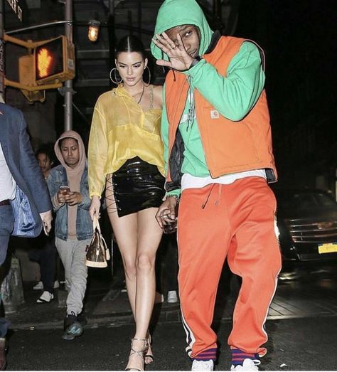 Kendall and A$AP Kendall And Asap, Asap Rocky Outfits, Asap Rocky Fashion, Sup Girl, Lord Pretty Flacko, Pretty Flacko, Gucci Pants, Kendall Jenner Photos, Asap Rocky