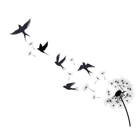 Dandelion Tattoos, Atrapasueños Tattoo, Dandelion Tattoo Design, Little Bird Tattoos, Tiny Bird Tattoos, Bird Tattoos For Women, Black Bird Tattoo, Tiny Wrist Tattoos, Cross Tattoos For Women